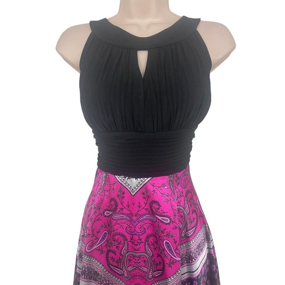 Size 12 GORGEOUS KEYHOLE HANDKERCHIEF HEM DRESS Spring Summer Wedding Party - Picture 2 of 5